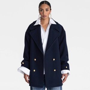 NWT KBB Kahlana Double Breasted Pea Coat Size XXL